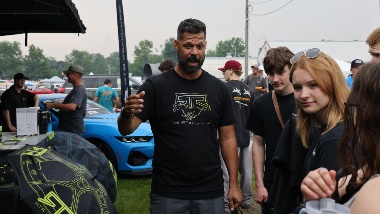 Tech Link Students with Jordan Wheeler of RTR Racing